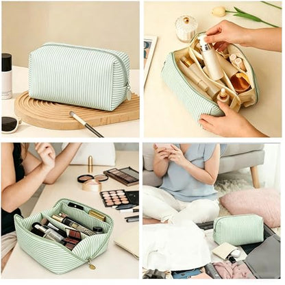 2pcs Makeup Bag Travel Toiletry Bag for Women Lightweight Make Up Bag Purse Organizer Pouches Large Cosmetic Bag Small Makeup Pouch Medicine Bag Travel Essentials for Women Green - color: green
