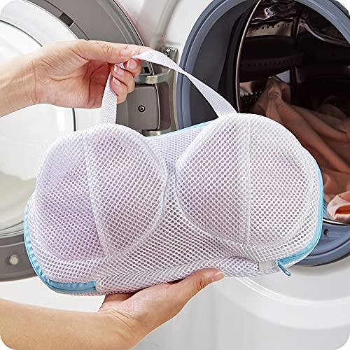 Mesh Bra Laundry Bag Underwear Pouch Travel Organizer Bag(Blue)