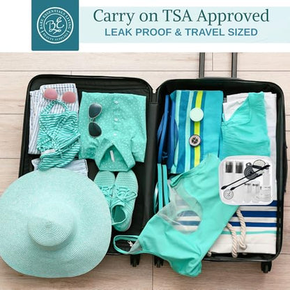 14 Pcs Glass Travel Skincare Containers Set-TSA Approved Toiletry Bag & Glass Travel Bottles for Toiletries Pump, Spray & Dropper Bottles Travel Size for Foundation, Serum Moisturizer Oil & Cream