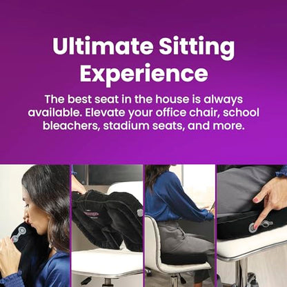 Cabeau Evolution Cushion Portable & Lightweight Inflatable Seat Cushion - Ideal for Office Chairs, School Bleachers, Stadium Seats, and Wheelchairs - Comfort on The Go - size: One Size