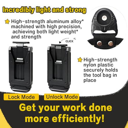 [MAGG HEVI] Nail & Screw Pouch with Belt Clip, Tools Organizer Pouch Bag with Snap Spring Closure for Men, Electrician, Carpenter, HVAC Tech, Technician, Handy Man, Plumber and Contractor - size: Rotating Snap Closure