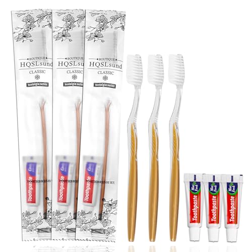 100 Pack Disposable Toothbrushes with Toothpaste Bulk Individually Wrapped, Travel Toothbrushes with Medium Soft Bristle, Manual Travel Toothbrush Kit for Adults, Kids - size: 1 Count (Pack of 100)
