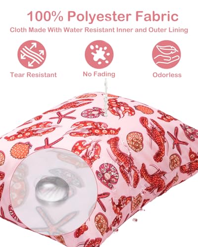 ALVA ALVABABY 2pcs Cloth Diaper Wet Dry Bags Waterproof Reusable with Two Zippered Pockets Travel Beach Pool Daycare Soiled Baby Items Yoga Gym Bag for Swimsuits or Wet Clothes 2LM23 - color: Lobsters and clownfish