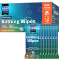 Body Wipes for adults bathing rinse free | Adult Wash Cloths Extra Large, Bathing Wipes for Incontinence With Aloe Vera, 8"x 8" In (96 count) | By Inspire - style: Thick Value Pack - 12 Packs Of 8