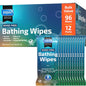 Body Wipes for adults bathing rinse free | Adult Wash Cloths Extra Large, Bathing Wipes for Incontinence With Aloe Vera, 8"x 8" In (96 count) | By Inspire - style: Thick Value Pack - 12 Packs Of 8