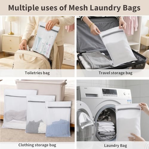 150L Laundry Bag Backpack with 3 Sizes Mesh Wash Bags and Shoulder Straps Foldable Clothes Hamper Bag with Drawstring Closure for College, Apartment, Laundromat(Beige) - color: Beige