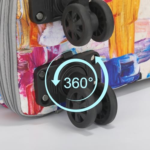 VOOWO 4 Pcs Detachable Replacement Wheels for Rolling Duffle Bag, Spinner Wheels for foldable travel bag, No Screws Included