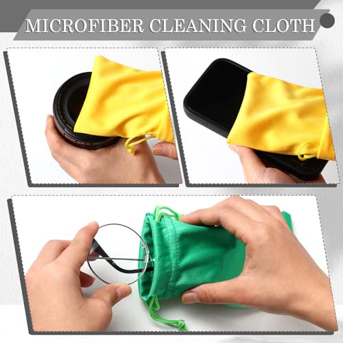 Shinylin 24 Pcs Sunglass Pouch Drawstring Microfiber Pouch Multicolor Soft Sunglasses Case Sunglasses Bag Eyeglass(Bright Colors,Fresh) - color: Bright Colors, style: Fresh