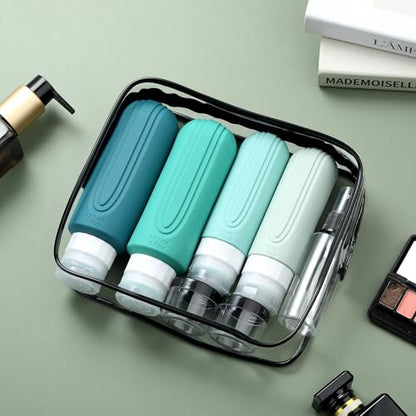 Mrsdry 16 Pack Travel Bottles for Toiletries, Oversize 6oz Silicone Travel Containers, Leak Proof Refillable Liquid Shampoo And Conditioner Travel Essentials - color: Mint