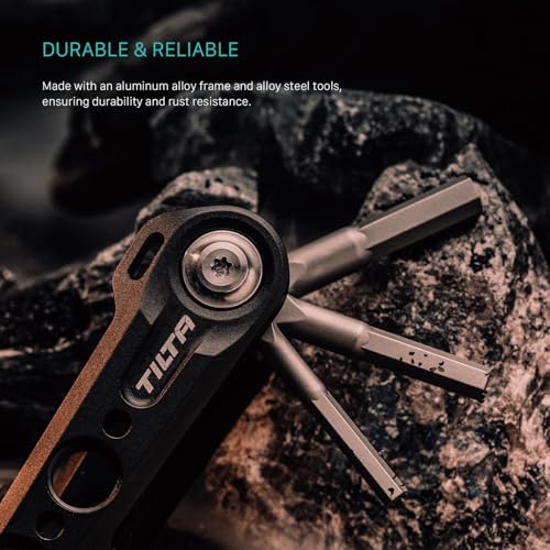 Tilta Multi-Functional Mini Tool Kit | Features Allen Keys and Screw Drivers | Compact & Lightweight | Compatible with Most Cages & Camera Systems (Black) TA-MMT-B - color: Black