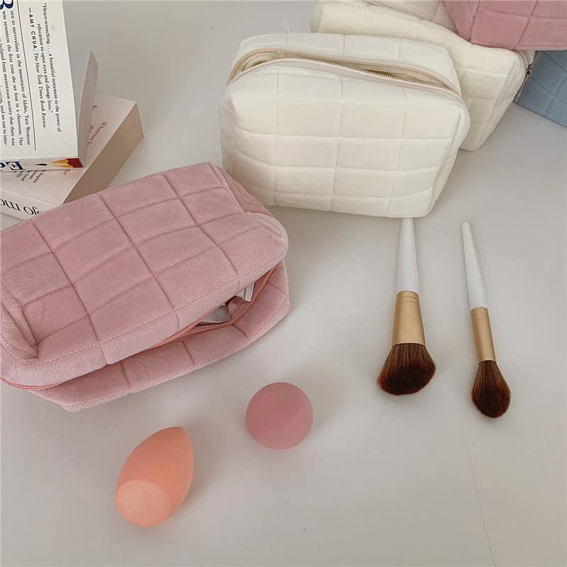 Small Cosmetic Bag Cute Makeup Bag Y2k Accessories Aesthetic Make Up Bag Y2k Purse Cosmetic Bag for Purse (white) - color: white