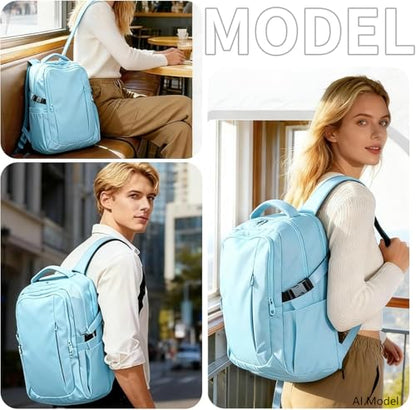 Travel Backpack for Women Men Carry on Backpack, Airline Approved Large Travel Bag Flight Approved Personal item, 15.6 Inch Laptop Backpack Casual Daypack for Weekender Business Hiking-BLUE - color: Blue