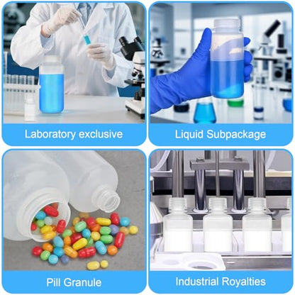 0.5oz/15ml Plastic Sample Bottles with caps, Wide Mouth Reagent Bottle with Lids Leak Proof Containers Water Sample Bottles for Laboratories, Travel(10Pcs) - style: 15ML-10pcs