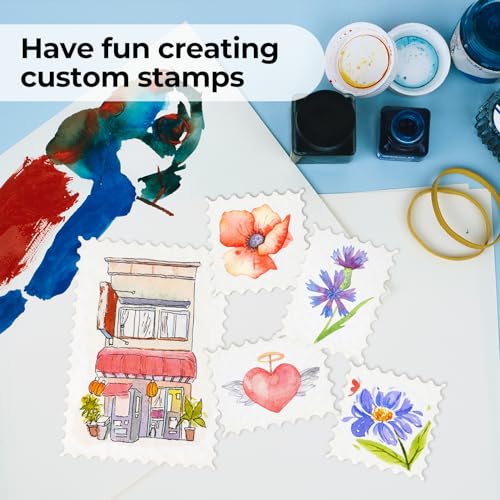 Funto 100% Cotton Watercolor Paper Postcards, 28 Blank Cards + 2 Stamp Sheets, 4x6, 140lb/300gsm, Cold Press, Acid-Free Heavyweight for Artists & Beginners - style: 4x6 Postcards-100% Cotton