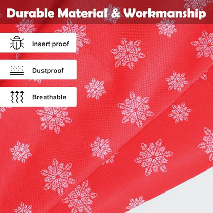 Christmas Wrapping Paper Storage Containers,40 Inch Gift Wrapping Organizer Storage,Fits 20 Standard Rolls of Wrapping Paper,Breathable Fabric, Square - color: red-40in-1p