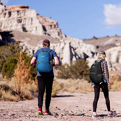 G4Free 20L Lightweight Packable Backpack Travel Hiking Daypack Foldable Backpack for Men Women - color: Black Update