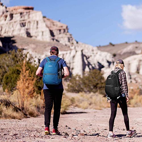 G4Free 20L Lightweight Packable Backpack Travel Hiking Daypack Foldable Backpack for Men Women - color: Black Update