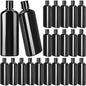 Domensi 24 Pcs Plastic Bottle Squeeze Containers with Disc Cap Travel Bottles Reusable Empty Toiletries Shampoo Containers Refillable Travel bottles for Shampoo Lotions (10oz,Pure Black) - color: Pure Black, size: 10oz
