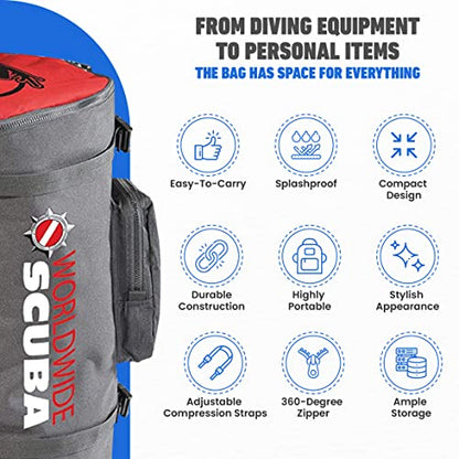 AKONA Globetrotter All-in-One Carry-On Backpack - color: Red
