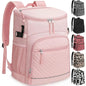 Cooler Backpack Insulated Leakproof Waterproof Backpack Cooler Bag 30/45 Cans, Large Capacity Lightweight Travel Camping Beach Backpack Cooler Ice Chest for Men and Women - color: light pink, size: 30 Cans