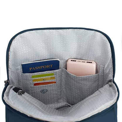 Travelon Anti-Theft Runways Compact Backpack - color: Ocean