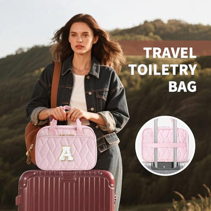 YOOLIFE Travel Toiletry Bag for Women - Hanging Toiletry Bag, Large Capacity Personalized Makeup Pouch, Travel Essentials Purple - B - color: Purple, style: B