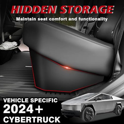 VaultsOnWheels Under Seat Storage Box Fit for 2026 2025 2024 Tesla Cybertruck Accessories, Console Organizer Truck Tool Box Custom Fit Detachable Underseat Organizer - size: 6) Cybertruck|24+|Rear Underseat Storage