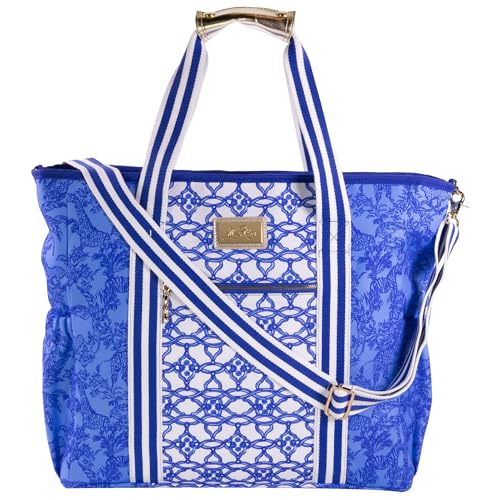Lilly Pulitzer Beach and Picnic Cooler, Insulated Bag with Adjustable Shoulder Strap and Zipper, Soft Cooler - color: Safari Party