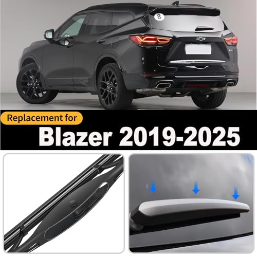 Replacement for Chevrolet/Chevy Blazer 2019-2025 Rear Windshield Wiper Blade and Arm Assembly-All-weather Back Window Wiper Arm Blade Complete Set - size: For Chevrolet Blazer 2019-2025