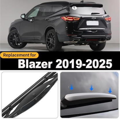 Replacement for Chevrolet/Chevy Blazer 2019-2025 Rear Windshield Wiper Blade and Arm Assembly-All-weather Back Window Wiper Arm Blade Complete Set - size: For Chevrolet Blazer 2019-2025
