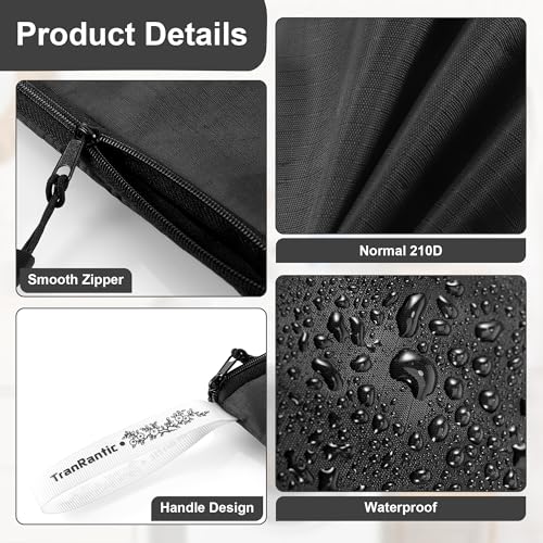 4Pcs Travel Laundry Bags, Dirty Clothes Travel Bag, Waterproof Wet Bags with Zips, Reusable Wet Dry Bag for Swimming Yoga Dance Clothes (Black) - color: Black