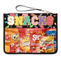 Siwara Snack Bags Clear Pouch Travel Makeup Bag Chenille Letter Bags for Zipper Pouch Clear Cosmetic Bag Clearly Tote Bag Makeup Travel Bags for Women - color: Candy-Black