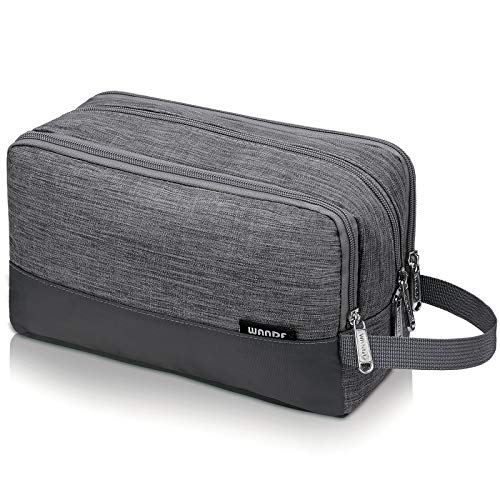 Toiletry Bag for Men Hanging Dopp Kit Water Resistant Shaving Bag Small Toiletry Bag for Traveling (Denim Grey) - color: Denim Grey