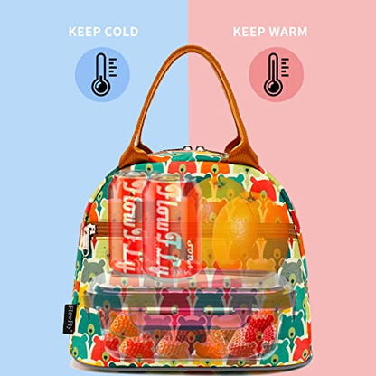 FlowFly Insulated Lunch Cooler Bag - Tote Bag Organizer for Women/Men, Bear - color: Bear