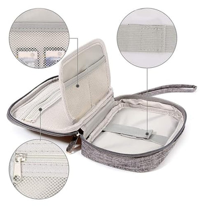 Travel Cable Organiser Bag Pouch Electronic Accessories Carry Case Flash Drive Earphone Carrying Case Tech Gadget Storage Organizer for Cord Hard Disk Power Bank