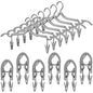 12 Pieces Folding Travel Hangers Foldable with Clips Portable Collapsible Coat Hanger Travel Drying Rack for Clothes, Gray - color: Gray