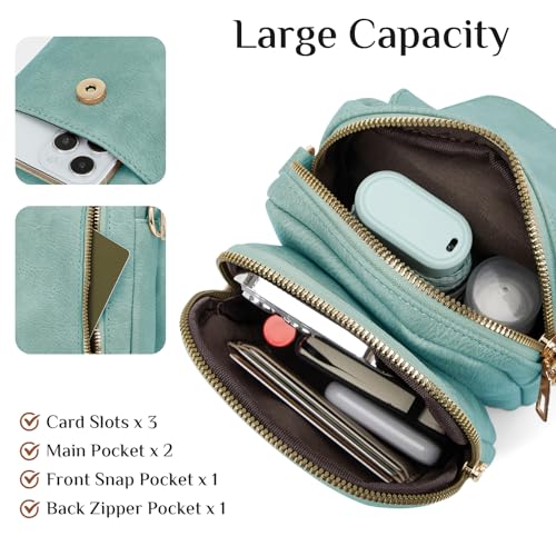 Fashion Small Crossbody Bags for Women Trendy Designer Cell Phone Purses Wallets with Card Holder Anti Theft Travel - color: Lightblue
