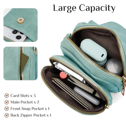 Fashion Small Crossbody Bags for Women Trendy Designer Cell Phone Purses Wallets with Card Holder Anti Theft Travel - color: Lightblue