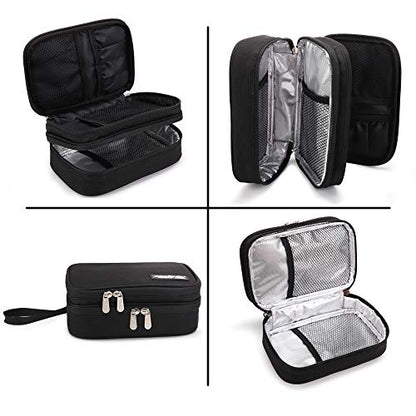 apollo walker Insulin Cooler Travel Case, TSA Approved Diabetic Medication Cooler with Ice Packs and Insulation Liner for Insulin Pens & Supplies - color: Black, size: Medium