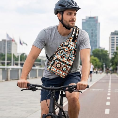 Colorful Tribal Pattern Crossbody Bags for Women Men Trendy Sling Bag Backpack Casual Chest Bag Shoulder Strap - color: Color 17