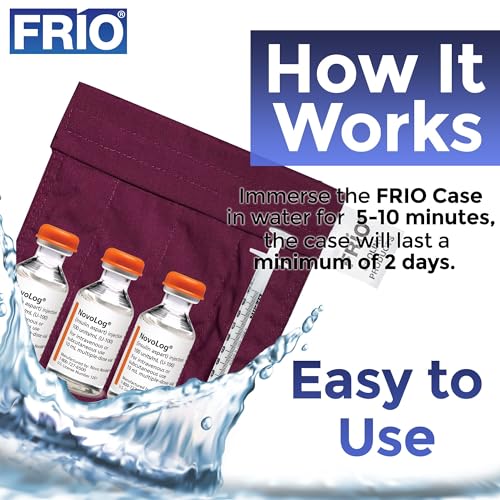 FRIO Cooling Wallet - Insulin Cooler for 45+ Hours of Stress Free On The Go - Red - Small - color: Red, size: Small