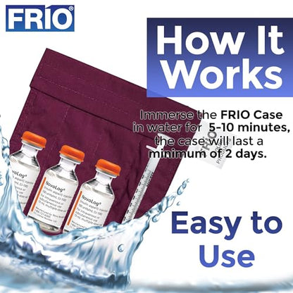 FRIO Cooling Wallet - Insulin Cooler for 45+ Hours of Stress Free On The Go - Red - Small - color: Red, size: Small