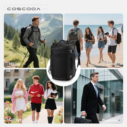 Carry On Travel Backpack 40x30x20cm Expandable 30-35L, 40x30x25cm Personal item Size Bag,15.6inch Laptop Backpack with Shoe Compartment and Wet Pockets,Mochila de Viaje