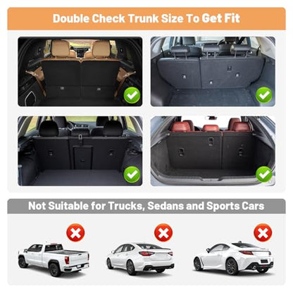 Detachable Hanging Trunk Organizer, Foldable Car Trunk Organizer Hanging for SUVs, Jeeps, Hatchbacks, Car Trunks Organiser with 7 Large Compartments