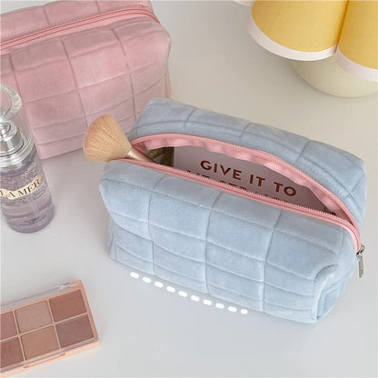 Small Cosmetic Bag Cute Makeup Bag Y2k Accessories Aesthetic Make Up Bag Y2k Purse Cosmetic Bag for Purse (blue) - color: blue