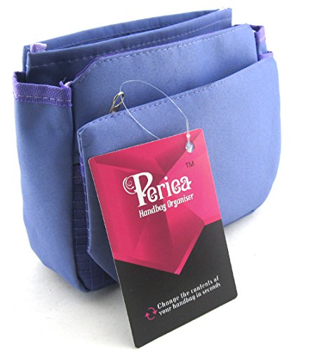 Periea ‘Tegan’ Small Handbag Organizer Insert or Make-up Bag – 5 Colors Available (Purple) - color: Purple