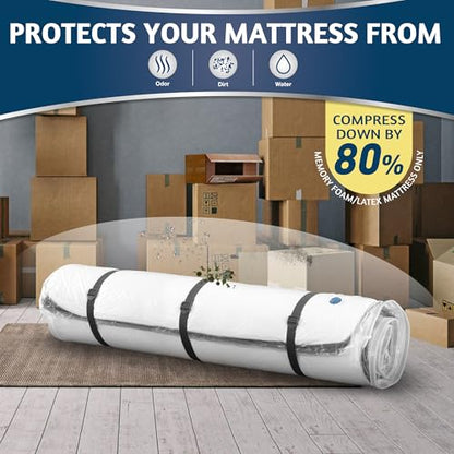 Vacuum Mattress Bag for Memory Foam and Latex - Sealed for Easy Movement, Transport and Storage (Twin/Twin-XL) - size: Twin/ Twin XL