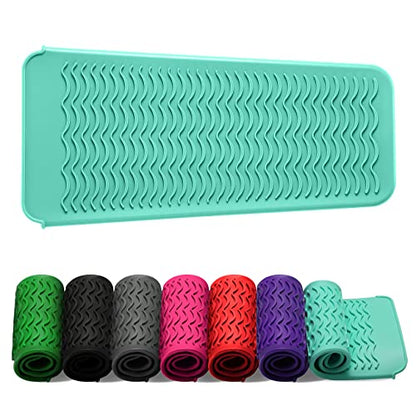 ZAXOP Resistant Silicone Mat Pouch for Flat Iron, Curling Iron,Hot Hair Tools (Mintgreen) - color: Mintgreen, size: 1 PACK