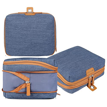 Nordace Travel Packing Organizers Set for Men and Women - 2x Packing Cubes & 1x Wash Pouch - Durable & Water Resistant (Blue) - color: Blue