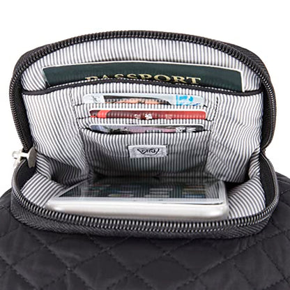 Travelon Anti-Theft Boho Insulated Water Bottle Tote - color: Black Solid